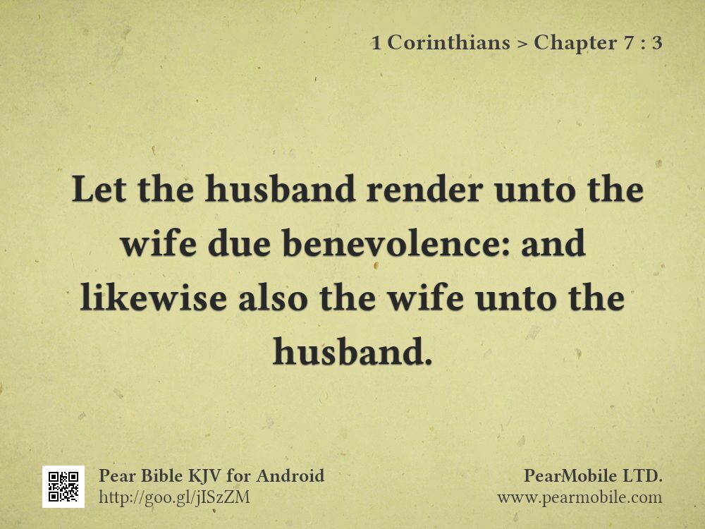 1 Corinthians, Chapter 7:3